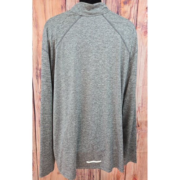Nike Dri-Fit Running 1/4 Zip Pullover XXL Gray Long Sleeve Top Lightweight - Picture 2 of 7